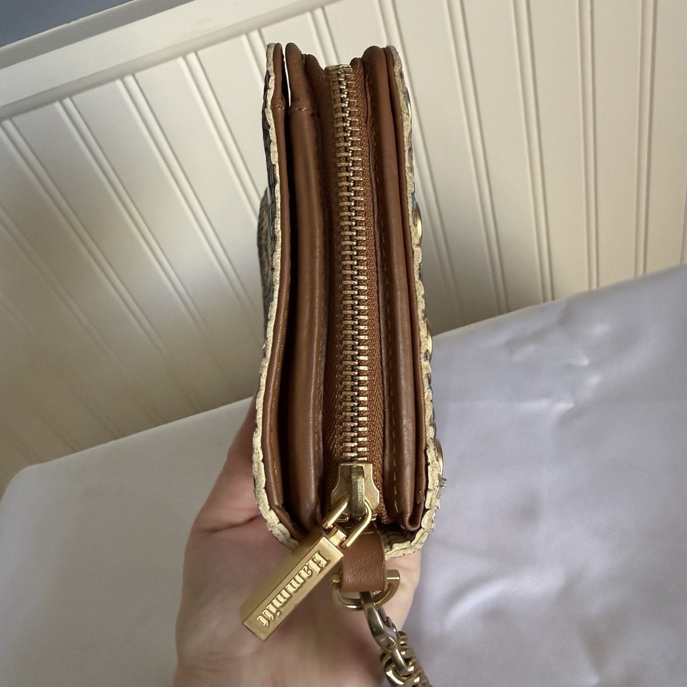 Hammitt Snake Print Rectangle Chain Wristlet Wallet Clutch Card Holder Bag Purse - Picture 9 of 16
